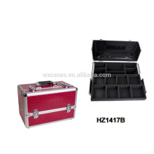 high quality&professional aluminum cosmetic case with trays inside from China manufacturer